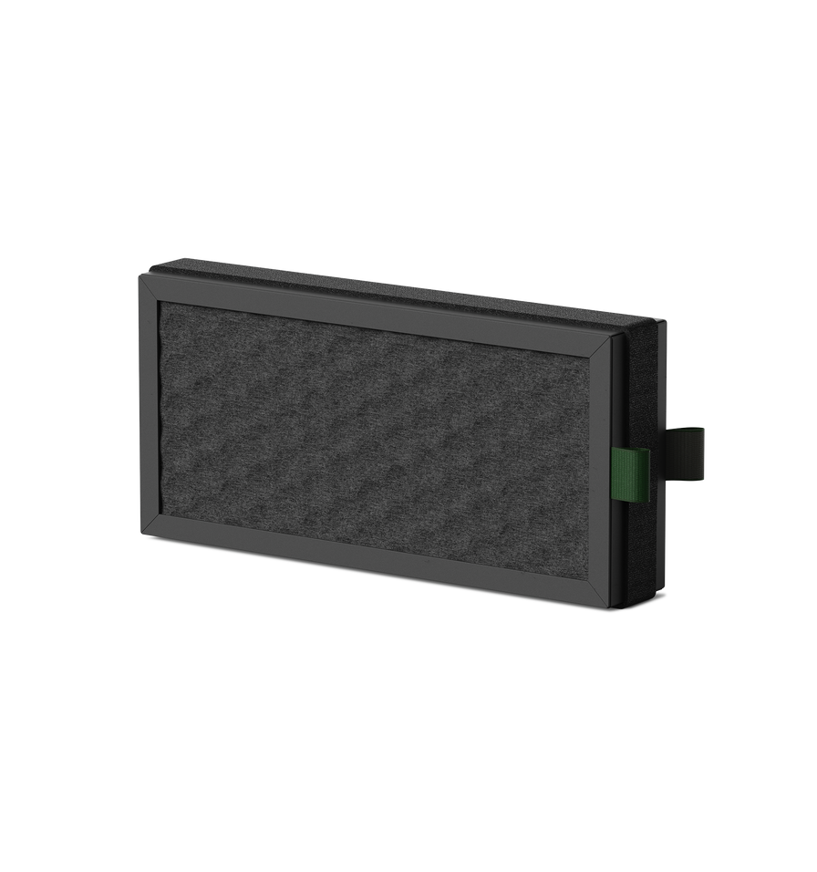Petlibro PETLIBRO cat pet filter for fountain, litter box, automatic feeder; black rectangular pad with green pull tab