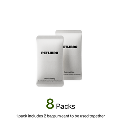 Petlibro 8 desiccant bags for pet feeder for multiple cats, rfid cat feeder; helps proof of feeding and reliable wifi cat feeder portion control