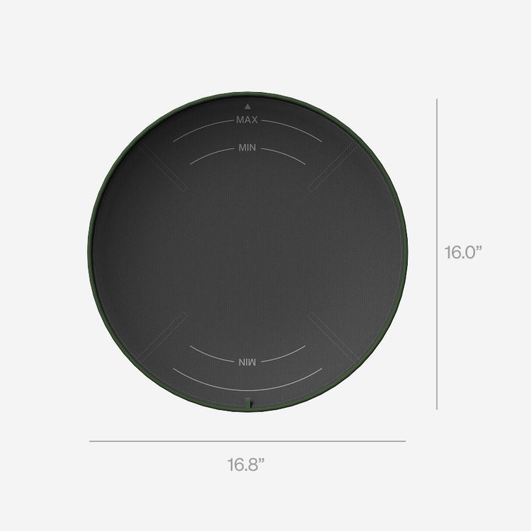 Petlibro PETLIBRO round black cat pet fountain mat, 16.8x16.0 in, for litter box and automatic feeder area