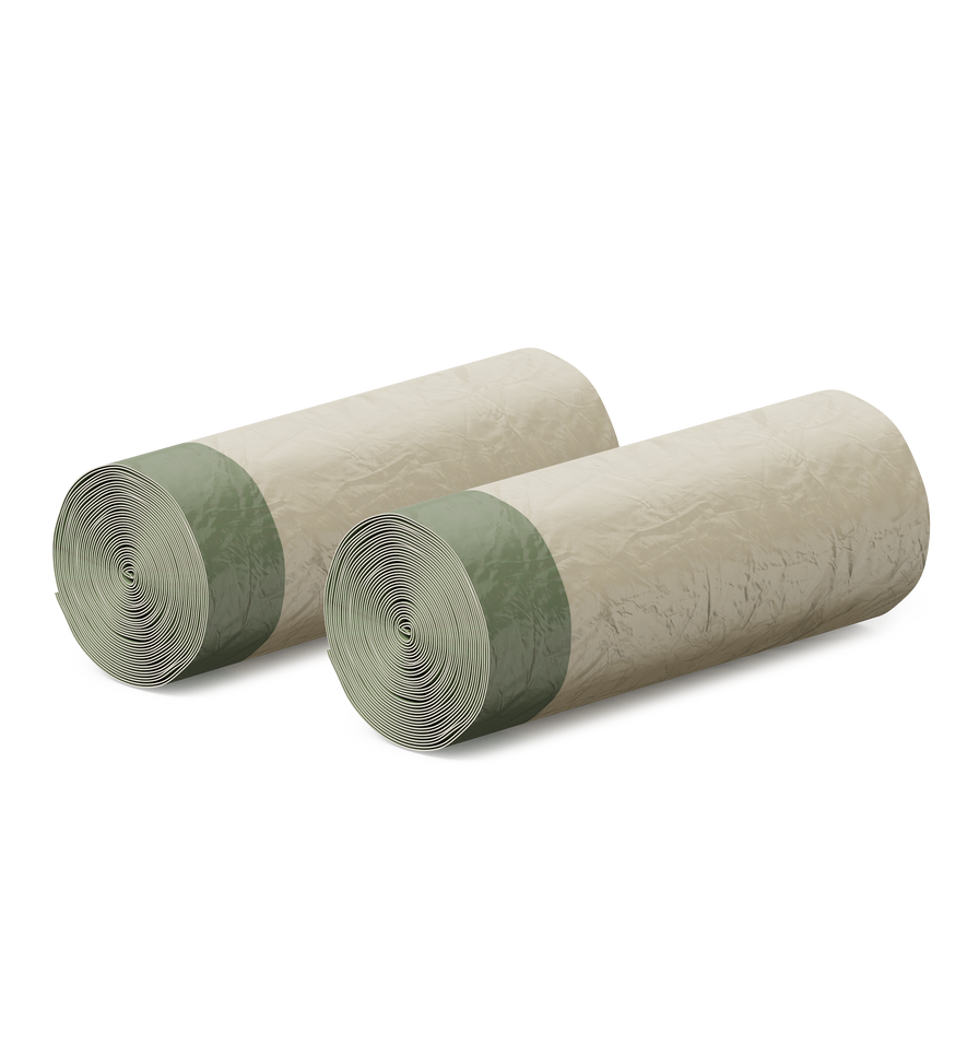 Petlibro PETLIBRO cat pet litter box liner rolls, beige with green ends; for fountain and automatic feeder area cleanup