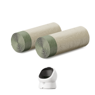 Petlibro PETLIBRO cat pet litter box with two liner rolls; mentions fountain and automatic feeder accessories for home care